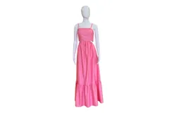 Kasia Chrissy Cut Out Maxi Dress In Pink
