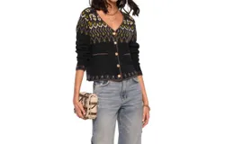 Heartloom Rima Cardigan In Green Multi