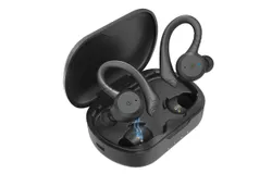 BE1034 Hanging Ear Wireless Bluetooth Headset Stereo Noise Reduction Call Clear Hi-Fi Stereo IPX7 Waterproof Sports Headphones &lpar;Black&rpar;
