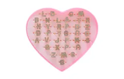 26pcs Children Kids Little Girl Adjustable Jewelry Rings in Box&comma; Girl Pretend Play and Dress Up Rings with Heart Shape Display Case