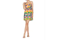 Joy Joy Bustier Sundance Dress In Calypso Palm