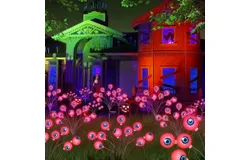 SpringFlower Halloween Outdoor Decoration&comma; 2 Pcs Scary Eyeball Lights for Outdoor Patio&comma; Lawn&comma; Garden&comma; Path&comma; Party Decoration&comma; LED Halloween Waterproof Lights&comma; Multiple Colors to Choose From-6 heads red eyeballs