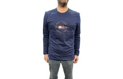 Tommy Hilfiger Long Sleeve Crew Neck Shirt In Dark Navy