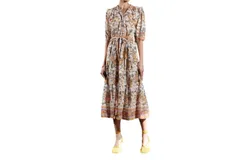 Lola Australia Pacific Spice Dress In Beige