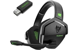 NUBWO G06 Dual Wireless Gaming Headset with Microphone for PS5&comma; PS4&comma; PC&comma; Mobile&comma; Switch&colon; 2&period;4GHz Wireless &plus; Bluetooth - 100 Hr Battery - 50mm Drivers - Green