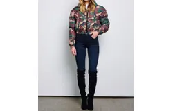 Flarix Corp Long Sleeve Puffer Jacket In Camo