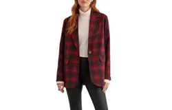 Tribal Lined Long-Sleeve Jacket In Earth Red