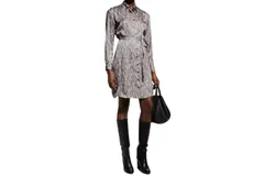 Finley Carter Dress In Zig Zag Grey