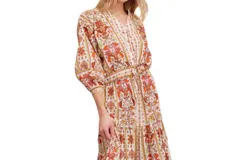 Cara Cara Perrin Top In Egret Striped Emblem