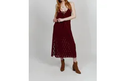 Band Of The Free Lila Midi Dress In Merlot