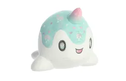 Aurora® Festive Tasty Peach® 18cm Snowfall Nomwhal White Stuffed Animal