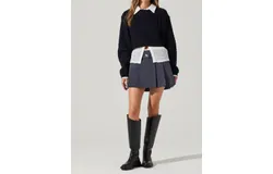 Astr Jorah Sweater In Midnight Navy