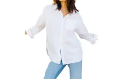 Able Harris Oversized Button Down Shirt In White