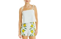 Mestiza New York Ragu Lemon Shorts In Yellow Ivory