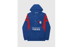 Starter Men&apos;s Philadelphia 76Ers Home Team Half-Zip Jacket In Blue