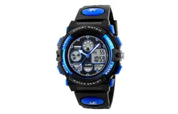 SKMEI 1163 Watches Kids Outdoor Sports Children Watch Digital Quartz Wristwatch for Boys Girls Watches with PU Strap Band Alarm LED Luminous Waterproof Date Shock Resistance Wearable Accessories