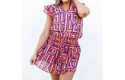 Michelle Mcdowell Marley Skirt In Touchdown Purple&sol;orange