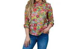 Michelle Mcdowell Carter Top In Hopeful Romantic Teal