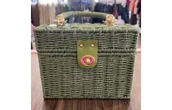 L & B Creations "lunchbox" Purse In Sage