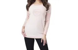 Angel Reversible Emoji Sweater In Pink