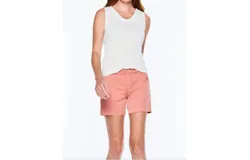 Ecru Mitchell Chino Short In Salmon