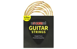 5 Core Acoustic Guitar 6 String Set Medium Gauge Steel Carbon Core Bright Powerful Tone Heavy Duty