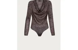 Afrm Levi Cowl Bodysuit In Vintage Leopard