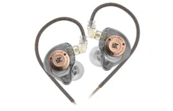KZ EDX Pro X in-Ear Stage Monitor Headphone Dual Magnetic Dynamic Unit Earphone Shock Bass Earbuds with 0&period;75mm Detachable Cable Comfortable Wired Headset &lpar;No Mic&rpar;