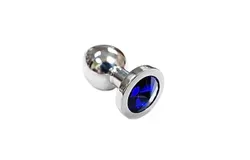 Stainless Butt Plug Small with BLUE
