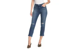 J Brand Ruby High Rise Crop Cigarette Jeans In Catch Destruct