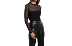 Generation Love Brody Crystal Bodysuit In Black
