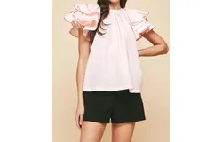 Pinch You Make My Heart Flutter Top In Pink