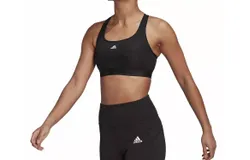 Adidas Medium Support Removeable Pads Training Sports Bra In Black