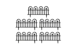 Decorative garden fence garden border rust landscape flower bed barrier panel decoration slatted frame 5 pieces