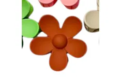 Heartsolo Large Matte Flower Power Hair Claw Clip In Rust