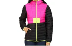 Columbia Puffer Coat Flashback Down Hooded Jacket In Black