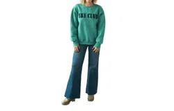 Shiraleah Ski Club Sweatshirt In Green&sol;navy