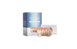 Soft Denture Reline Kit&comma;False Teeth Set&comma;Snap on Dentures Teeth Silicone Denture Top and Bottom Denture Soft Relining Kit