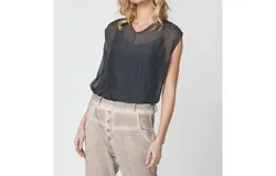Nu Denmark Regina Top In Dark Grey