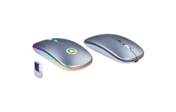 mouse wireless&comma; PC mice&comma; 2&period;4GHz &plus; Bluetooth&comma; silent&comma; gray gaming mouse