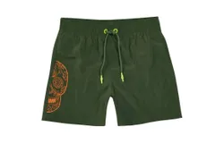 Bain De Mer Men&apos;s Big Skull Swimwear In Military Green