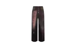 Maison Margiela Women&apos;s Distressed Wide Leg Jeans In Black