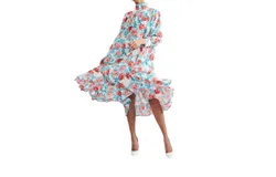 Batsheva Iva Dress In Painted Rose