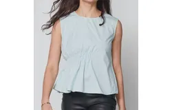 Nu Denmark Yelda Top In Blue Mint