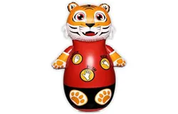 Kids Sandbag&comma; 47" Kids Sandbag with Rebound Function&comma; Double Sided Inflatable Sandbag &lpar;Tiger Tumbler&rpar;