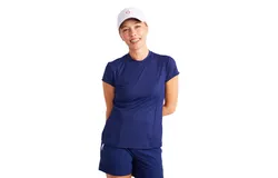 Magic Mesh Shortsleeve Golf Top - Navy Blue