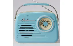 Small Radios Portable AM FM&comma; Vintage Transistor Radio with Bluetooth&comma; Battery Operated or Plug in Wall Retro Radio for Home&sol;Outdoor&comma; Strong Reception&comma; Large Dial Easy to Use&comma; Christmas Seniors Gifts，blue