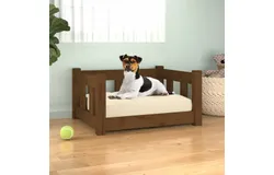 Dog Bed Honey Brown 21&period;9"x17&period;9"x11" Solid Wood Pine