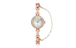 JULIUS Women&apos;s Watch&comma; Premium Bracelet Watch&comma; Natural Shell and Diamonds Elegant Watch