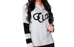 Angel Ciao Crew Neck Sweater In Gray&sol;black